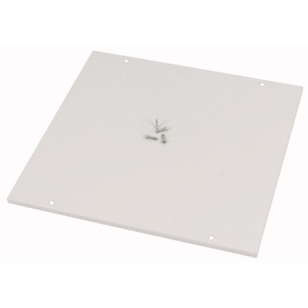 Bottom-/top plate, closed, for WxD = 1200 x 400mm, IP55, grey image 1