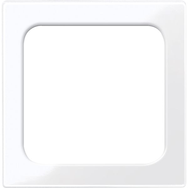 Central plate for light signal insert, active white, glossy, System M image 1