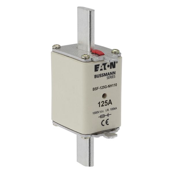 Fuse-link, high speed, 125 A, DC 1000 V, NH1, 40 x 53 x 135 mm, gBat, IEC, blade connection image 14