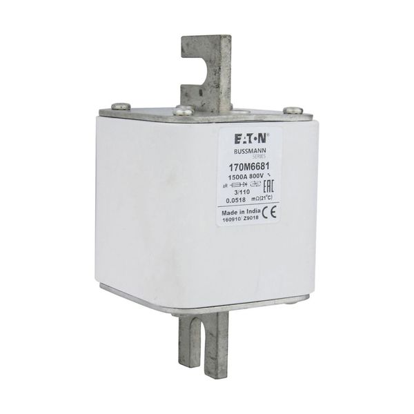 Fuse-link, high speed, 1500 A, AC 800 V, size 3, 76 x 90 x 141 mm, aR, IEC, single indicator image 10