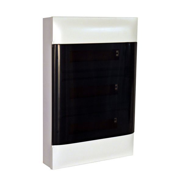 3X12M SURFACE CABINET SMOKED DOOR EARTH + X NEUTRAL TERMINAL BLOCK image 1