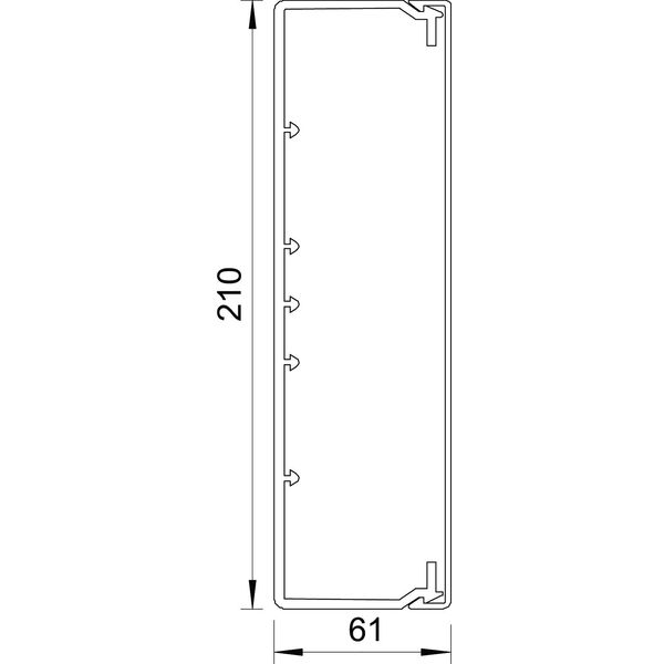 WDK60210GR Wall trunking system with base perforation 60x210x2000 image 2