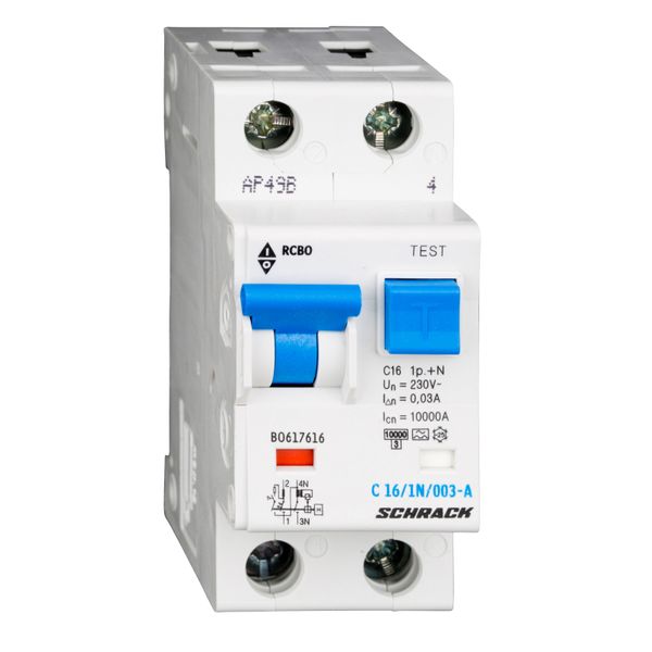 Combined MCB/RCD (RCBO) C16/1+N/30mA/Type A image 2