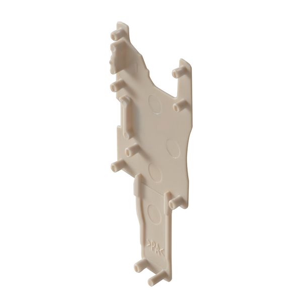 End plate (terminals), 16.5 mm x 0.55 mm, dark beige image 1