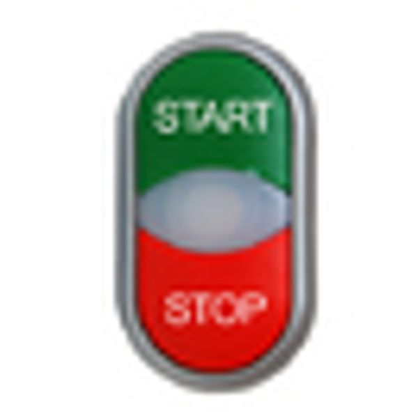Double push-button, illuminated, red/green, `STOP/STARTï image 2