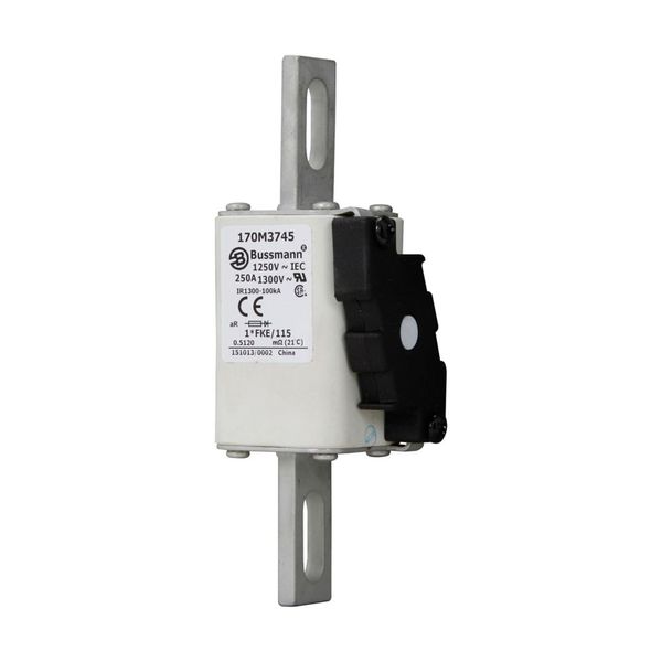 Fuse-link, high speed, 250 A, AC 1250 V, compact size 1, 45 x 59 x 156 mm, aR, IEC, UL, single indicator image 6