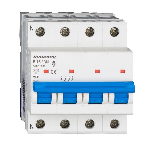 Miniature Circuit Breaker (MCB) AMPARO 6kA, B 16A, 3+N image 3