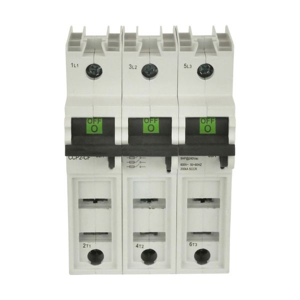 Eaton Bussmann series CCP UL98 fusible disconnect, Finger Safe, Lock-On provision, 600 Vac, 125 Vdc, 225A, UL98 fusible disconnect, Three-pole, 200 kA image 2