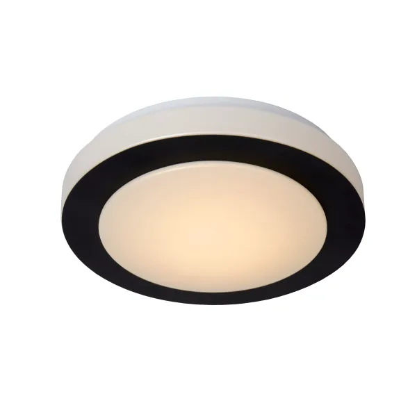 Lucide DIMY - Flush ceiling light Bathroom - Ø 28,6 cm - LED Dim. - 1x12W 3000K - IP21 - 3 StepDim - Black image 1