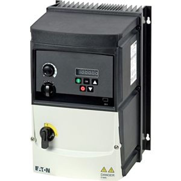 Variable frequency drive, 230 V AC, 1-phase, 15.3 A, 4 kW, IP66/NEMA 4X, Radio interference suppression filter, Brake chopper, 7-digital display assem image 13