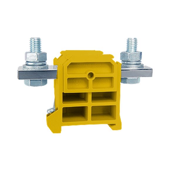 Rail-mounted screw terminal block ZSG1-95.0z yellow image 1