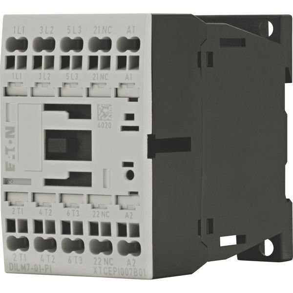 Contactor, 3 pole, 380 V 400 V 3 kW, 1 NC, 110 V 50 Hz, 120 V 60 Hz, AC operation, Push in terminals image 7