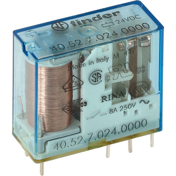 PCB/Plug-in Rel. 5mm.pinning 2CO 8A/60VDC/SEN/Agni (40.52.7.060.0000) image 3