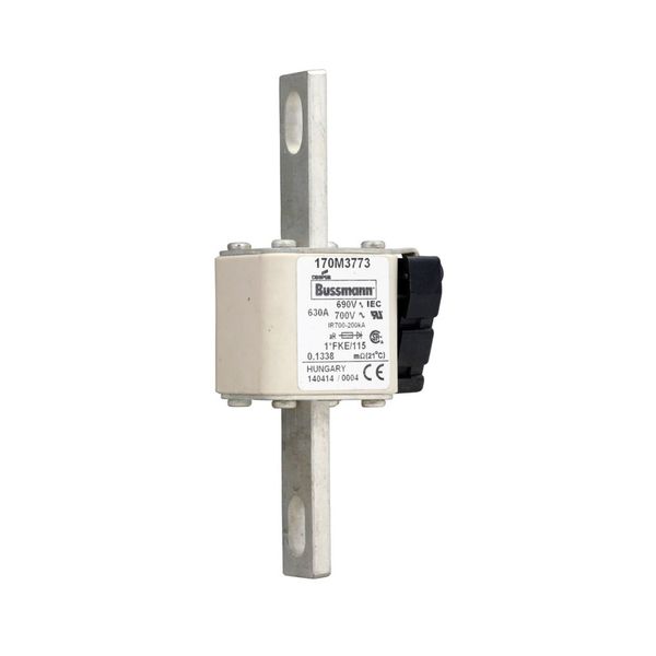 Fuse-link, high speed, 630 A, AC 690 V, compact size 1, 45 x 59 x 148 mm, aR, IEC, UL, single indicator image 7