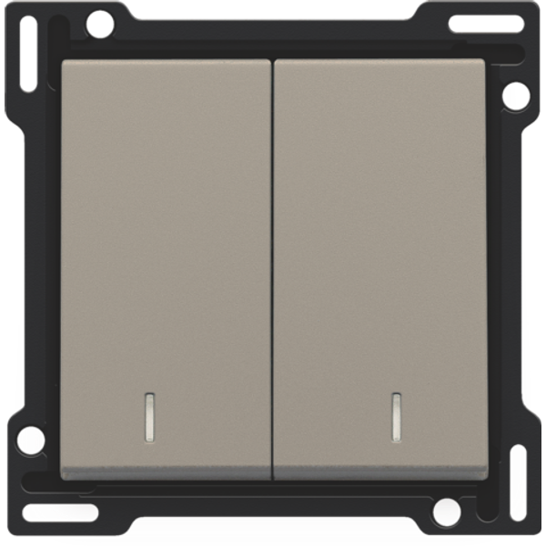 Finishing set with double lens for two-circuit switch, two-way switch image 1