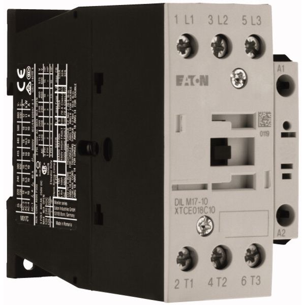 Contactor, 3 pole, 380 V 400 V 7.5 kW, 1 N/O, RDC 240: 200 - 240 V DC, DC operation, Screw terminals image 4