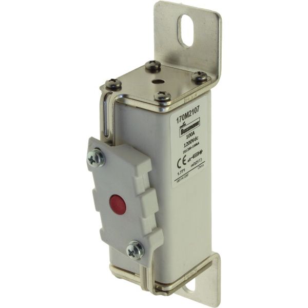 Fuse-link, high speed, 100 A, DC 1200 V, compact size 1, 39 x 66 x 164 mm, aR, IEC, single indicator image 8