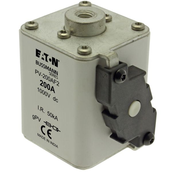 Fuse-link, high speed, 200 A, DC 1000 V, size 2, 61 x 77 x 91 mm, gPV, IEC, UL, single indicator image 10