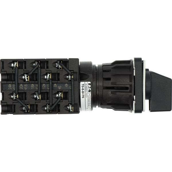 Step switches, T0, 20 A, centre mounting, 6 contact unit(s), Contacts: 12, 45 °, maintained, Without 0 (Off) position, 1-3, Design number 8476 image 9