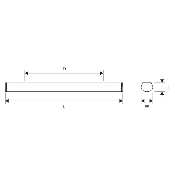 Primolux LED 1235 34W 4500lm/840 opal ECG IP44 white image 3