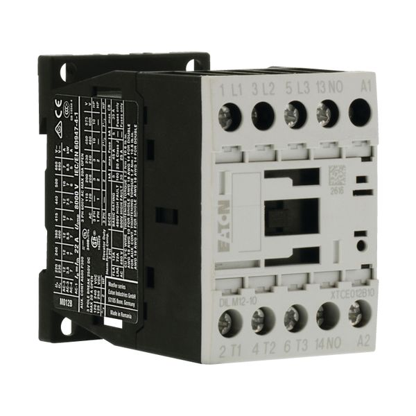 Contactor, 3 pole, 380 V 400 V 5.5 kW, 1 N/O, 12 V DC, DC operation, Screw terminals image 11