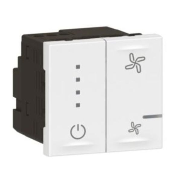 Connected fan controller 4 speeds 1 module Arteor white image 1