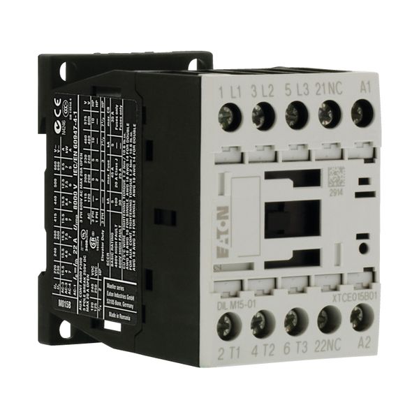 Contactor, 3 pole, 380 V 400 V 7.5 kW, 1 NC, 208 V 60 Hz, AC operation, Screw terminals image 17