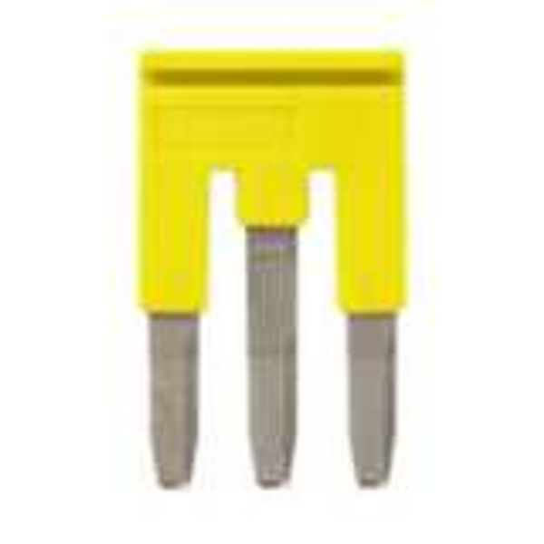 Cross bar for terminal blocks 6.0 mm² screw models, 3 poles, Yellow co image 3