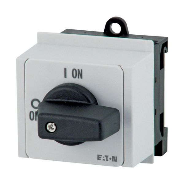 On-Off switch, P1, 32 A, service distribution board mounting, 3 pole + N, with black thumb grip and front plate image 4