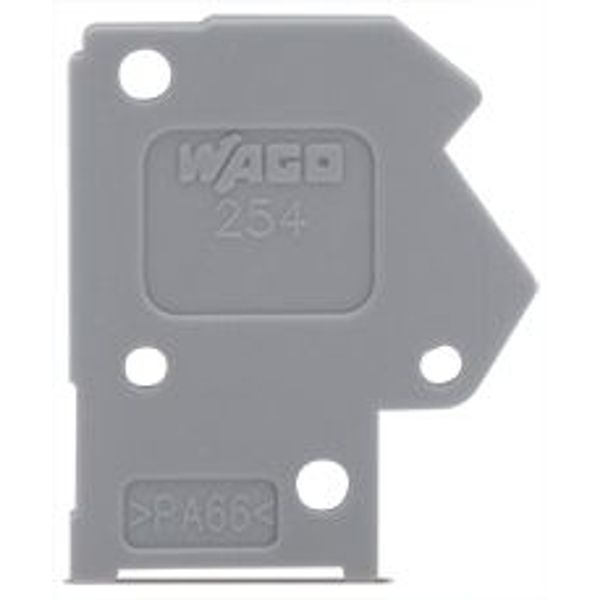 End plate 1 mm thick snap-fit type light gray image 3