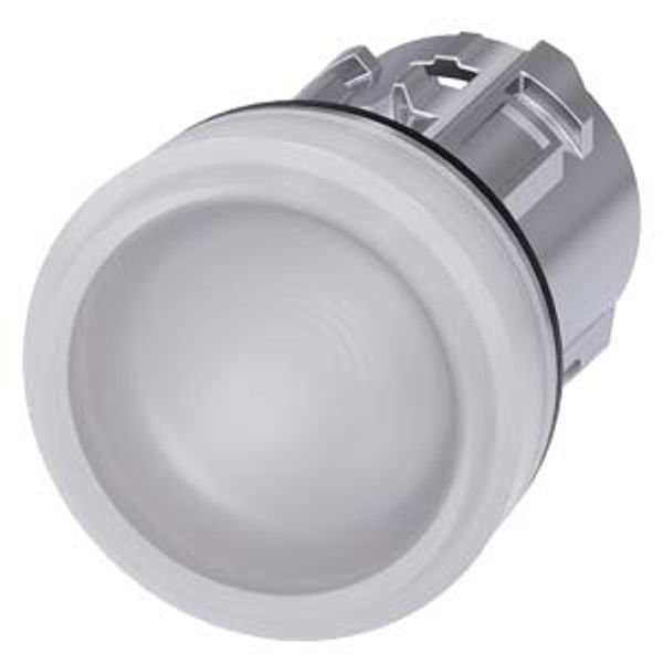 Indicator light, 22 mm, round, metal, shiny, white, lens, smooth, with laser  3SU1051-6AA60-0AA0-Z Y10 image 2