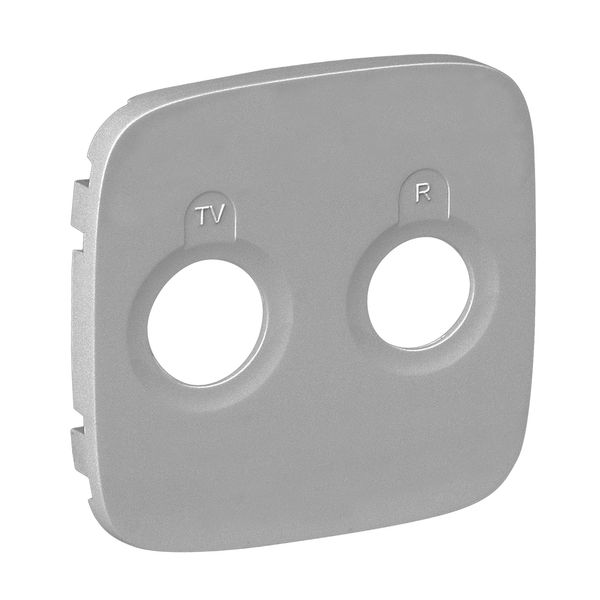 Cover plate Valena Allure - TV-R socket - aluminium image 1