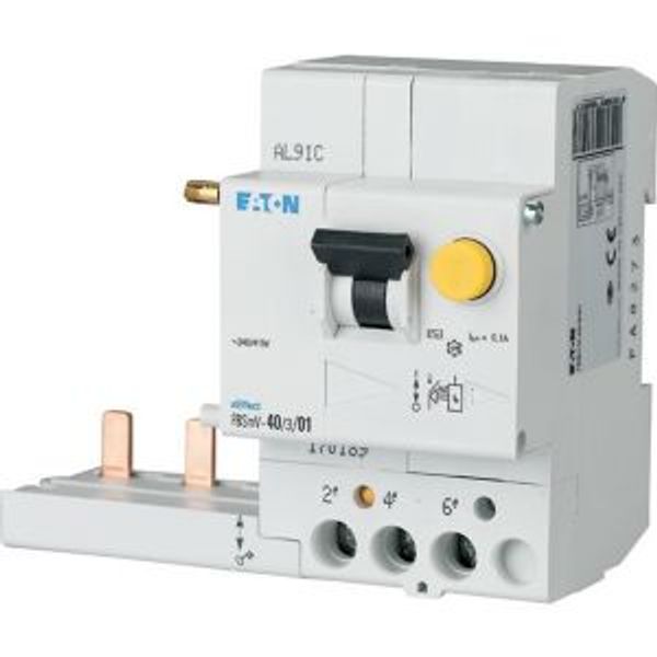 Residual-current circuit breaker trip block for FAZ, 63A, 3p, 100mA, type A image 7