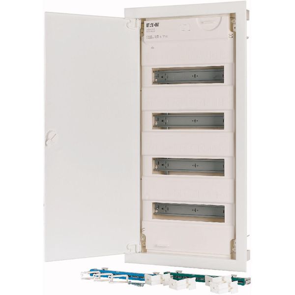 Compact distribution board-flush mounting, 4-rows, super-slim sheet steel door image 9