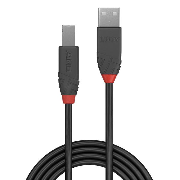 7.5m USB 2.0 Type A to B Cable, Anthra Line USB Type A Male to B Male image 2