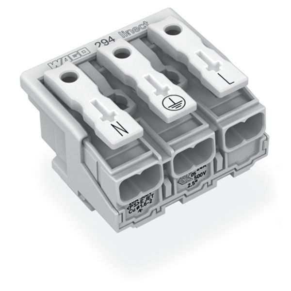 Lighting connector push-button, external for Linect® white image 3