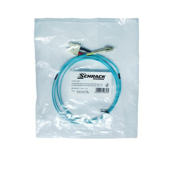 FO Patchcord Duplex LC/SC, 50/125æm OM3, LS0H-3, aqua, 1.0m image 3