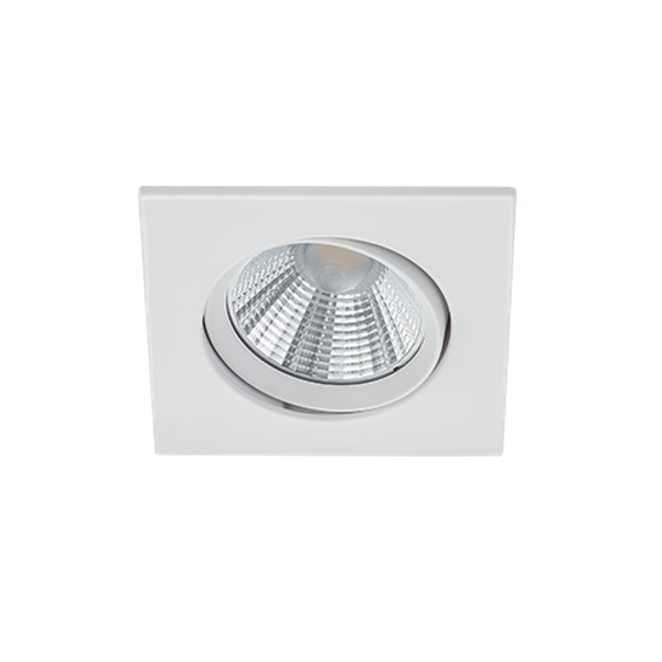 Pamir LED recessed spotlight matt white square image 1