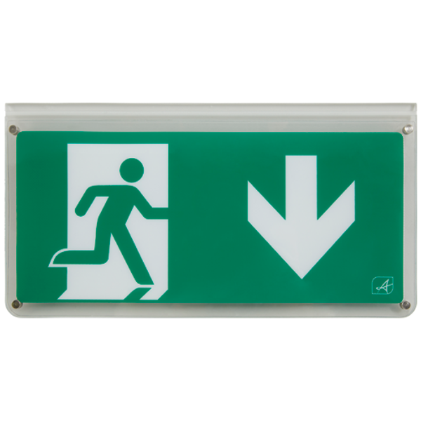 Harrier IP65 Blade Exit Sign Double Sided Legend Arrow Down image 7