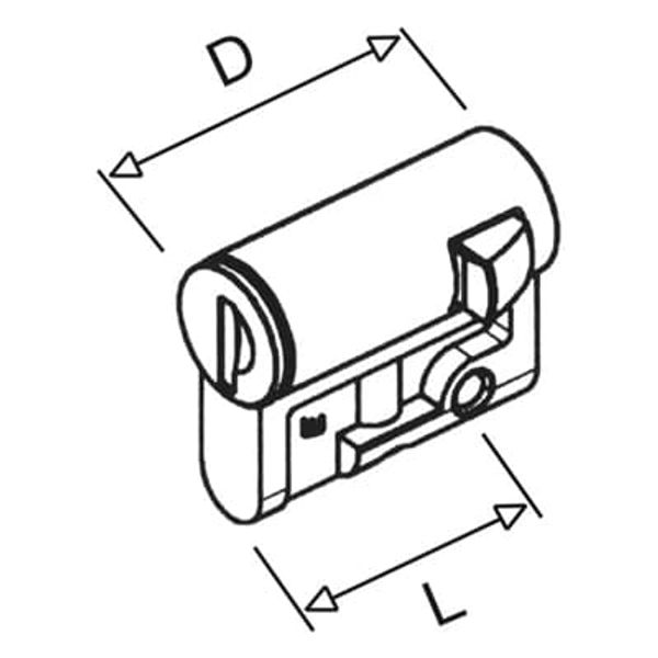 PS832466 PROFILE HALF CYLINDER LOCK 405-E image 1