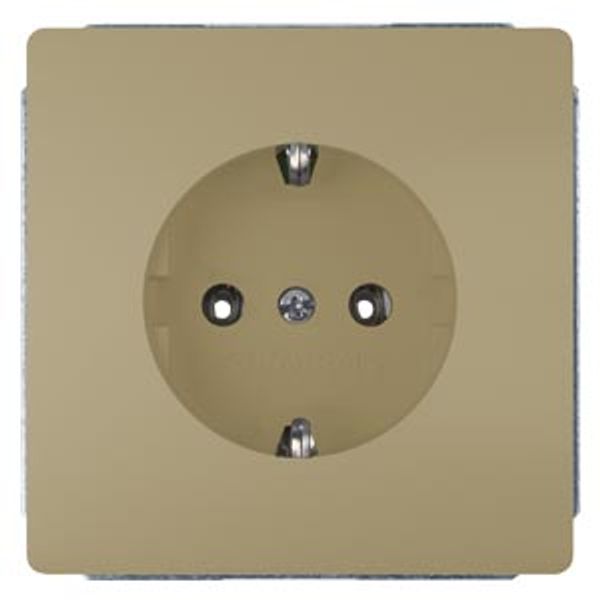 DELTA style SCHUKO socket outlet, gold image 2