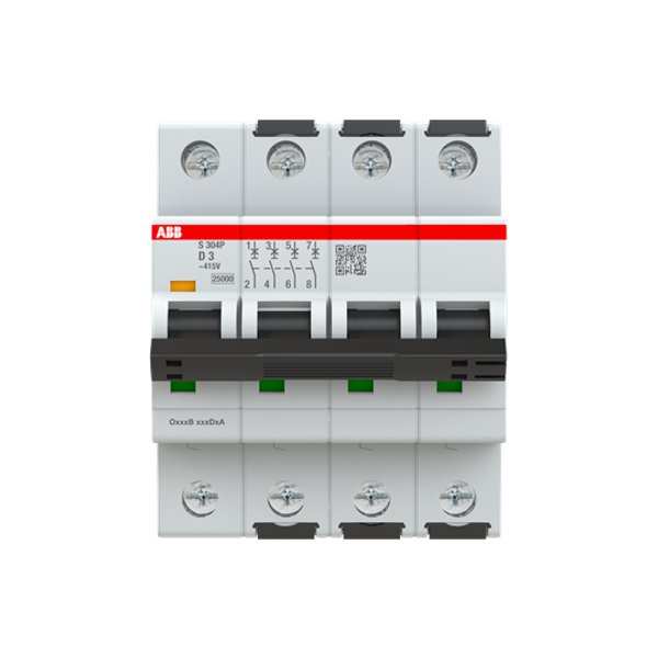 S304P-D3 Miniature Circuit Breaker - 4P - D - 3 A image 1