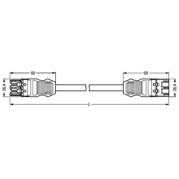 pre-assembled interconnecting cable B2ca Socket/plug black image 5