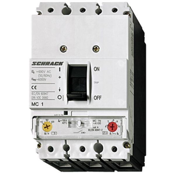 Moulded Case Circuit Breaker Type A, 3-pole, 25kA, 160A image 1