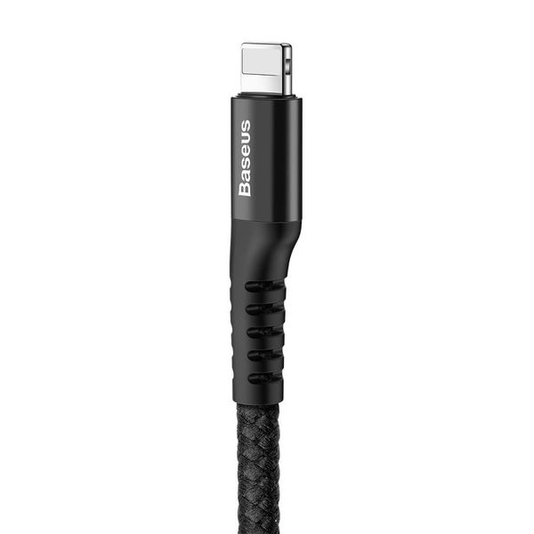 Cable Spring type USB A plug - IP Lightning plug 1.0m 2A black BASEUS image 2