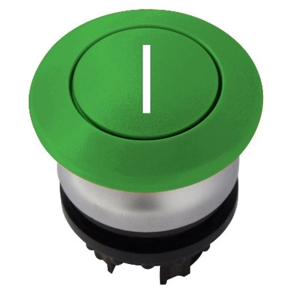Mushroom push-button, spring-return, green `1ï image 1
