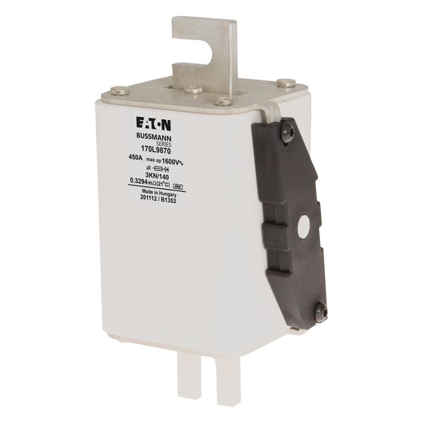 Fuse-link, high speed, 450 A, AC 1600 V, Size 3, 74 x 92 x 171 mm, aR, IEC, single indicator image 15