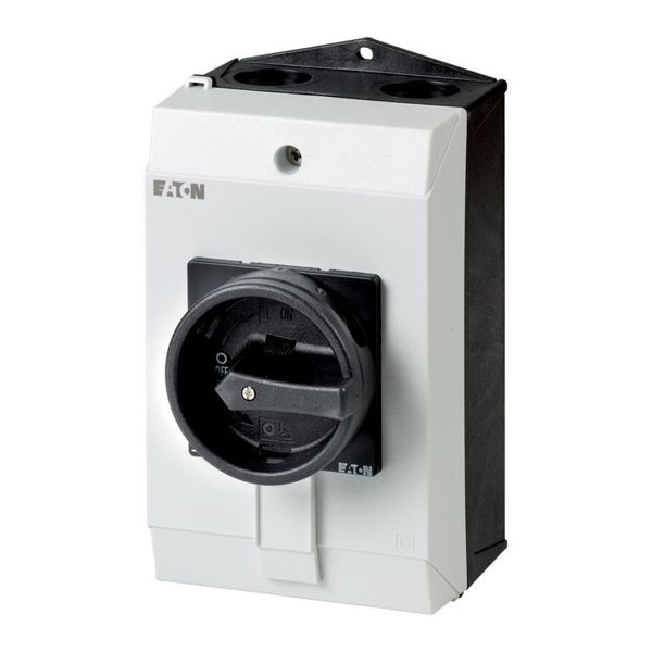 Main switch, P1, 32 A, surface mounting, 3 pole, STOP function, With black rotary handle and locking ring, Lockable in the 0 (Off) position image 6