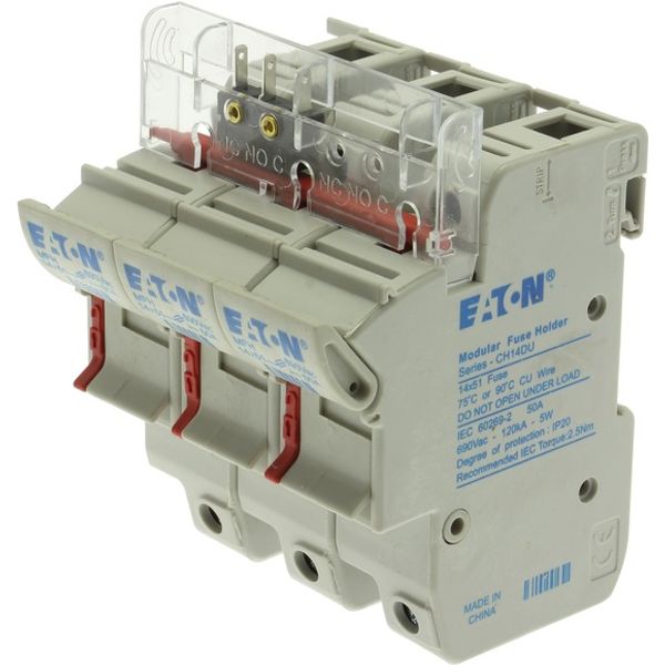 Fuse-holder, low voltage, 50 A, AC 690 V, 14 x 51 mm, 3P + neutral, IEC image 1
