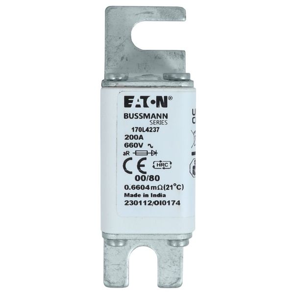 Fuse-link, high speed, 200 A, AC 660 V, size 00, 30 x 51 x 98 mm, aR, DIN, IEC, single indicator image 6